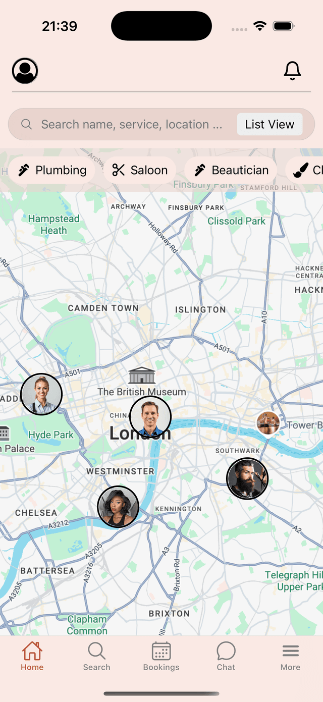 Patterned app preview
